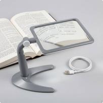 Kvadratinis LED lęšio įrankis Šilta ir vėsi šviesa Rankinis šviestuvas Didelis didinamasis stiklas skirtas