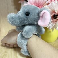 Hug Slap Bracelet Animals Assorted Stuffed Animal Plush Slap Bracelets Bulk Tiger Stuffed Plush Kids Toy for Birthday Party Gift gray