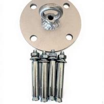 Steel Ceiling Hook, Hanging Hanger, Sandbag Mount, sturdy Duty, Indoor Outdoor Silver 12x12x0.6cm Silver Round D12x0.6cm