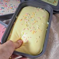 Kvadratinis torto minkštas žaislas su spalvotais pabarstukais, super minkštas, lėtai keliantis, sensorinis, streso mažinantis, žaisliukas-fidgetas, dovanai į vakarėlį