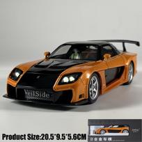 JDM 1:24 Mazda RX7 RX-7 FD3S VeilSide Fortune Fast & Furious: Tokyo Drift Alloy Metal Diecast Model Car Home Decoration Desktop