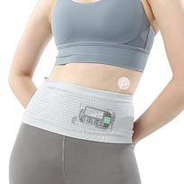 Insulin Pump Belt: M Grey Breathable - 4 Large Pockets Diabetic Waist Belt for Sleeping, Running Everyday Use pilka