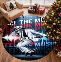 Michael Jackson Pattern Round Rug, Indoor/Outdoor Mat, for Picnic, Gameroom, Bedroom, Office, Living Room, Home Decor Carpet, Birthday Gift 100cmx100cm brown