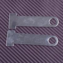 1 Pair Helmet Strap D-Ring Lock Extensions Silver Stainless Steel Fit for Honda Goldwing GL1500 GL1200 GL1800 gray