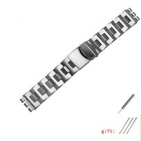 Swatch vientiso metalo apyrankei įgaubta išgaubta laikrodžio grandinėlė YCS Yas YGS geležinė vyriška ir moteriška plieninė laikrodžio apyrankė keraminis dirželis 21mm gray