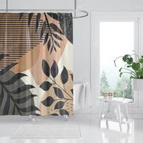 Vandeniui atsparaus audinio dušo užuolaidos Vonios užuolaidų priedai 180x200 Vonios užuolaida dušui 240*200 skandinaviško boho dekoras W140XH180cm beige