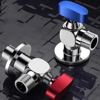 Leak-Proof Water Pipe Shut Off Valve High Flowing Thread Brass Angle Valve Hot and Cold Water Sturdy Control Water Valve Showers style 1 gray