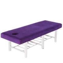 Aksominis Sutirštintas Grožio Salono Masažo Terapijos Lovos Čiužinio Užvalkalas Lovatiesė Su Skylute Viešbučio SPA Masažo Stalo Lovos Paklodė su Guma 185X70cm blue