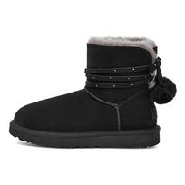 (WMNS) UGG Mini Bailey Bow Pom 'Black' Women's 1125382-BLK EU 36 gray
