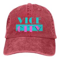 GTA Grand Theft Auto žaidimo daugiaspalvė kepurė su snapeliu vyriška moteriška kaubojiška kepuraitė Vice City beisbolo kepurės individualizuojamas snapelis apsauginės kepurės Adjustable dangaus mėlyna spalva