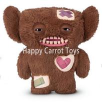 Bigg Fugg Series 2 Huge Soft Plushie Rare Ugly Monster with Teeth Colorful Fur Heart Patch Bear Kids Gifts Toys Original brown