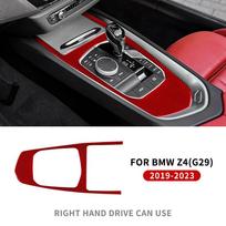BMW Z4 G29 2019 2020 2021 2022 2023 Anglies Pluošto Aksesuarai Automobilio Salono Apdailos Vairo Angos Apdailos Dangtelis Lipdukas RHD Red Gear Shift