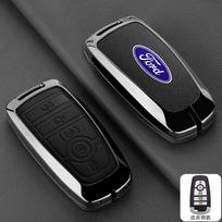 Išmaniojo automobilio rakto dėklas Ford Focus Mondeo Fusion Taurus Mustang Kuga Escape Explorer Edge EcoSport F150 Ranger S-Max lipdukas black