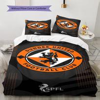 Dundee United FC Pattern Bedding Set Quilt Cover Pillowcase Home Decor Gift (1 * duvet cover + 2 * pillowcase, without core) 135x200cm orange