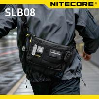 NITECORE SLB08 Dėklas Messenger tipo krepšys Vyriškas Peties dirželis Satchel EDC Juosmens Crossbody Bumbag JUODAS Paketas Vandeniui atsparus Kuprinė
