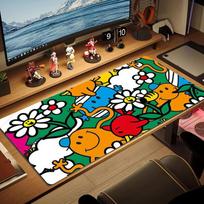 Mr. Men and Little Miss Print  Cushion Non-slip Laptop Tablet Big Mousepad XXL Mat Mini PC Playmat With Lock edge 30cmx80cm(11.8x31.5inch)