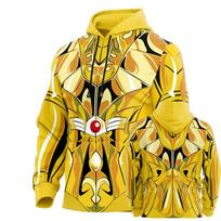 New Men's Saint Seiya Saga Cosplay Armor Hoodies Anime Sweatshirt Unisex Streetwear Pullover Fall Winter Tracksuit Coat L beige