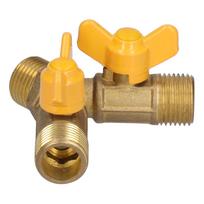 Ball Way 3 Gas Fuel Valve G12 Male Thread Natural Gas Switch Fitting For Fuel Gas Device Matches the image