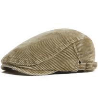 Wash Faded Corduroy Beret Retro Men Women sboy Cap Autumn Winter Casual Vintage Flat Hat 55-59cm Adjustable Cool beige