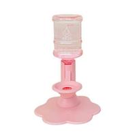 Cat Water Dispenser Non Electric Height Adjustable Pet Drinking Fountain Automatic Water Dispenser For Kitten Indoor Use NO bottle rožinė