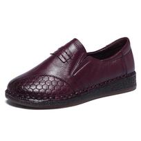 Nauji violetiniai karvės odos batai moterims Prabangūs Mocasin Moccasin Moterų slydimo batai Didelis dydis 42 Aukštos kokybės moteriški batai CN 40 violetinė