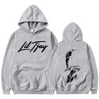Raperio Lil Tjay Hoodies Destined 2 Win Muzikinio albumo spaudinio Hoodie Vyriškas Vintažinis Oversized Džemperis Hip Hop Gatvės apranga Sportinis kostiumas XL white