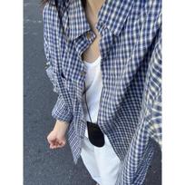Men's Retro Blue Plaid Shirt - Lazy Style Casual Loose Fit for Spring & Autumn 2XL mėlyna