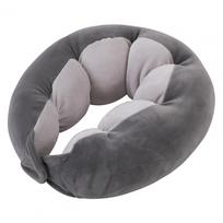Portable Travel Pillow Extra-Soft Breathable Adjustable Neck Support Cushion Pillow Washable Non-Fading For Car Travel Office tamsiai pilka spalva