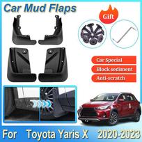 Car Mud Flaps For Toyota Yaris X     Anti-splash Auto Mudguards Front Rear Fender Wheel Covers Car Accessories black