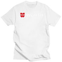 Wurth Rankiniai įrankiai Juodai baltas marškinėlis Stilingas laisvalaikio linksmas marškinėlis Spausdintas gatvės stiliaus vintažinis Harajuku mados unisex viršutinė dalis XXXXXL black