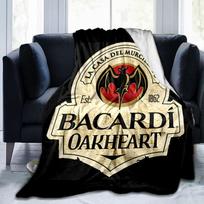 Bacardi Rum Bat Logo Blanket Suitable for Sofas, Beds, Offices, And Camping - Perfect Gift for Halloween Christmas 75x90cm