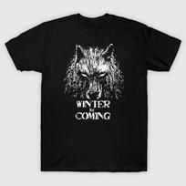 2026 A Song of Ice and Fire T-shirt Winter Is Coming Short-sleeved for Men and Women Tee Tops XS gray
