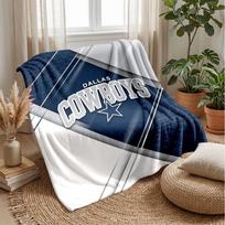 Dallas Cowboys Flannel Fleece Blanket Cozy Warm Throw Blanket For Couch Bed Travel All Season Use 75x90cm