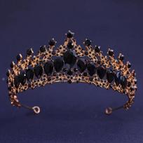 Baroque Red Green Blue Crystal Water Drop Tiara Crown Rhinestone Pageant Diadem Headpiece Bride Wedding & Prom Queen Crown raudona