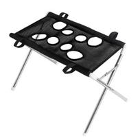 Breathable Grooming Sling Pet Table, Hammock with Foldable Stand, 4-Hole or Puppy Ear Cleaning Aid 8-Hole, Washing Station for Cats, Small Dogs, A mėlyna