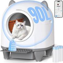 Devoko – 90L Self-Cleaning Cat Litter Box – Smart Control via App – 6 Safety Sensors – For Cats up to 10 kg