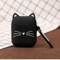 For Airpods Pro 3 Case,3D Cartoon Black Cat Silicone Earphone Cover For Airpods Pro 2/Airpods 4 3 2 1 Case Cover Funda for airpods 3 2021 black