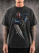 Titus Dagger Warhammer 40k Mineral Washed Graphic Shirt | Heavyweight Oversized Tee | Vintage Streetwear 120 gray