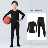 Vaikų greitai džiūstanti sportinė apatinė apranga: Kūno kostiumas krepšiniui, futbolui ir fitnesui - Idealiai tinka rudeniui/žiemai. Children Size 26 (130-135CM, 50-60kg) white