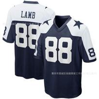 Dallas Cowboys NFL Futbolo Džersis CeeDee Lamb 88 Trumpomis Rankovėmis Komandos Gerbėjų Apranga Vyrams 88 Navy