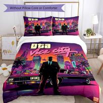 Grand Theft Auto Bedding Set Perfect for Guest Room Soft Fabric Perfect Gift for Friends Family 135cmx200cm