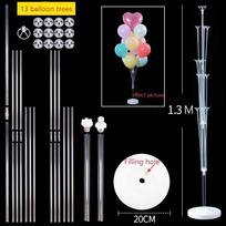 1Set Birthday Balloon Stand Kit, Balloon Stand With Base And Pole For Wedding Birthday Party Decoration 130CM gray