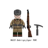 Kariniai pėstininkų korpuso konstruktoriai minifigūrėlės žaislai black