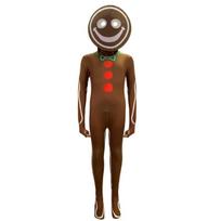 New children's costumes cosplay Christmas costume onesie gingerbread man 110 brown