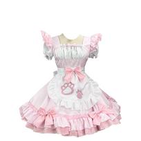 Didelio dydžio japoniškas katytės tarnaitės Cosplay kostiumas - mielas juodai baltas klasikinis dizainas 4XL white