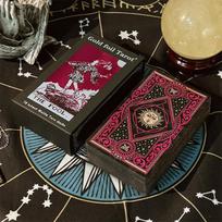 Auksu dengtos rožės tarot kortos: Patvarus, vandeniui atsparus PET su instrukcijomis