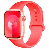 Silikoninis dirželis Apple Watch juosta 44mm 40mm 45mm 41mm 49mm 42mm 45 44 mm apyrankė iwatch serija 7 se 3 5 6 8 9 Ultra 2 juostos 49mm-42-44-45mm M-L koralų raudonos spalvos