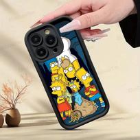 Animacinis The S-Simpsons dėklas telefonui IPhone 11 12 13 14 15 16 17 Pro Max Plus Atsparus smūgiams Apsauginis dėklas iPhone 17pro max black