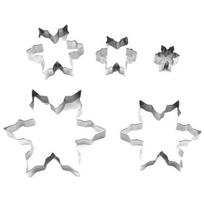 5 vnt. Kalėdinės snaigės sausainių formelė, sausainių, šokolado, pyrago forma, kepimo įrankis 5pcs gray