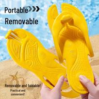 Portable Non-Slip Folding Flip-Flops: Travel, Beach, and Hotel Essentials 40-41 white